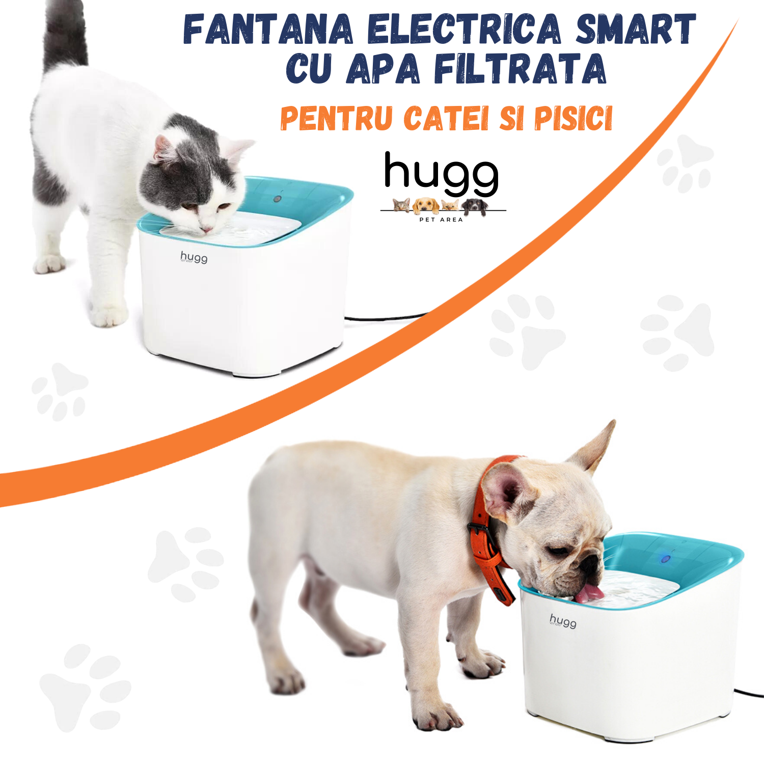 Fantana Electrica Smart cu Apa Filtrata pentru Animale de Companie HUGG®