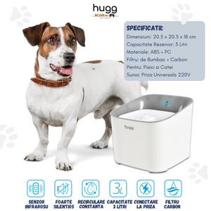 Fantana Electrica Smart cu Apa Filtrata pentru Animale de Companie HUGG®